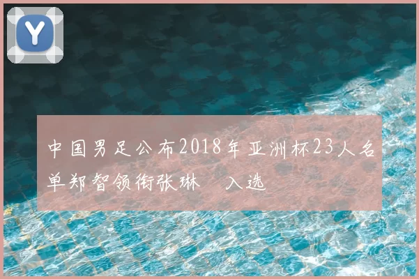 中国男足公布2018年亚洲杯23人名单郑智领衔张琳芃入选
